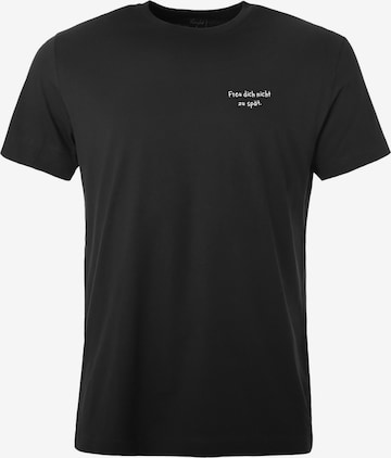 Maglietta 'Freu Dich' di Kleinigkeit in nero: frontale