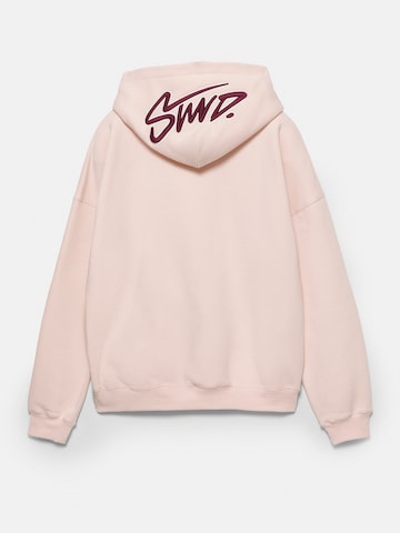 Pull&Bear Sweatshirt 'STWD' in Pink