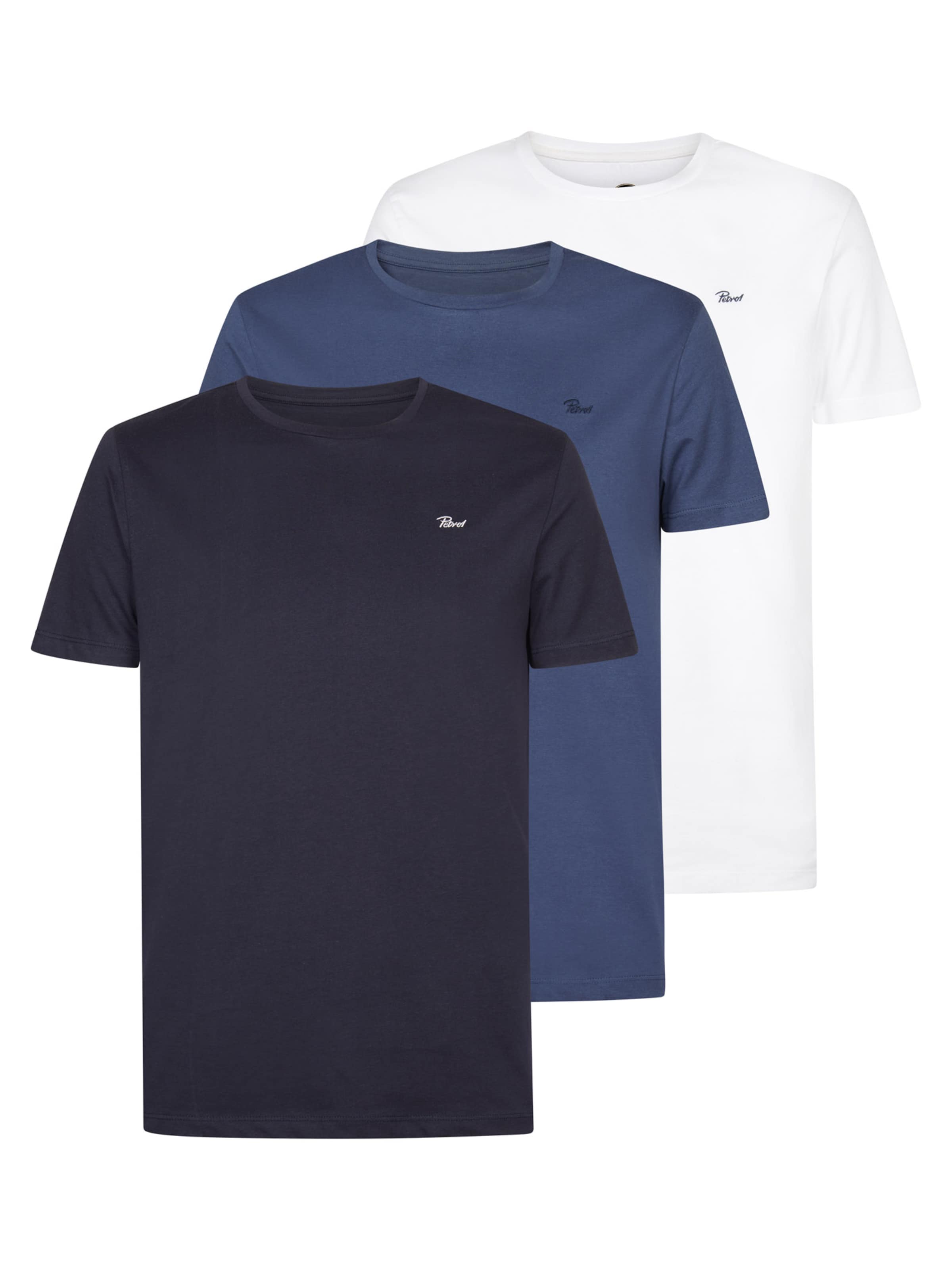 T-Shirt Petrol Industries en bleu : devant