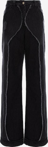 Baggy Jeans 'Double Layer' di Montage The Label in nero: frontale