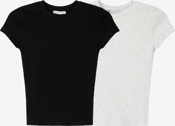Bershka T-Shirt in Grau: Vorderseite