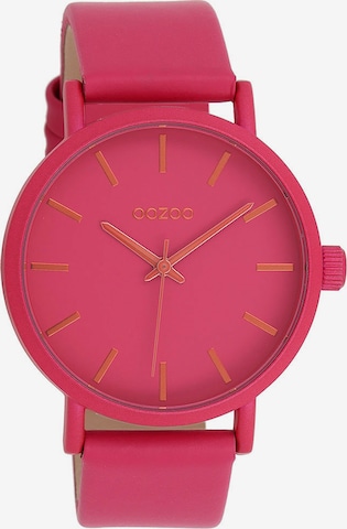 OOZOO Analog Watch in Pink: front