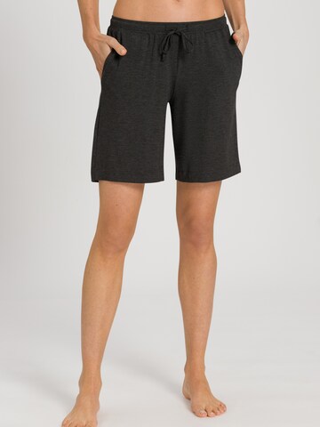 Hanro Pajama Pants 'Natural Elegance' in Black: front