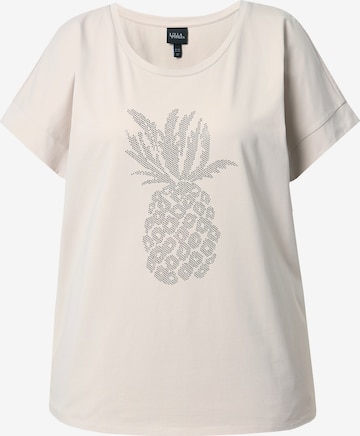 T-shirt Ulla Popken en blanc : devant