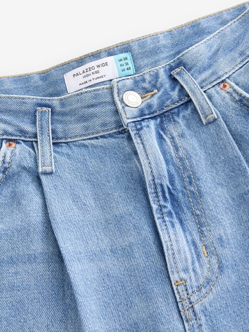 Wide Leg Jean à pince Next en bleu