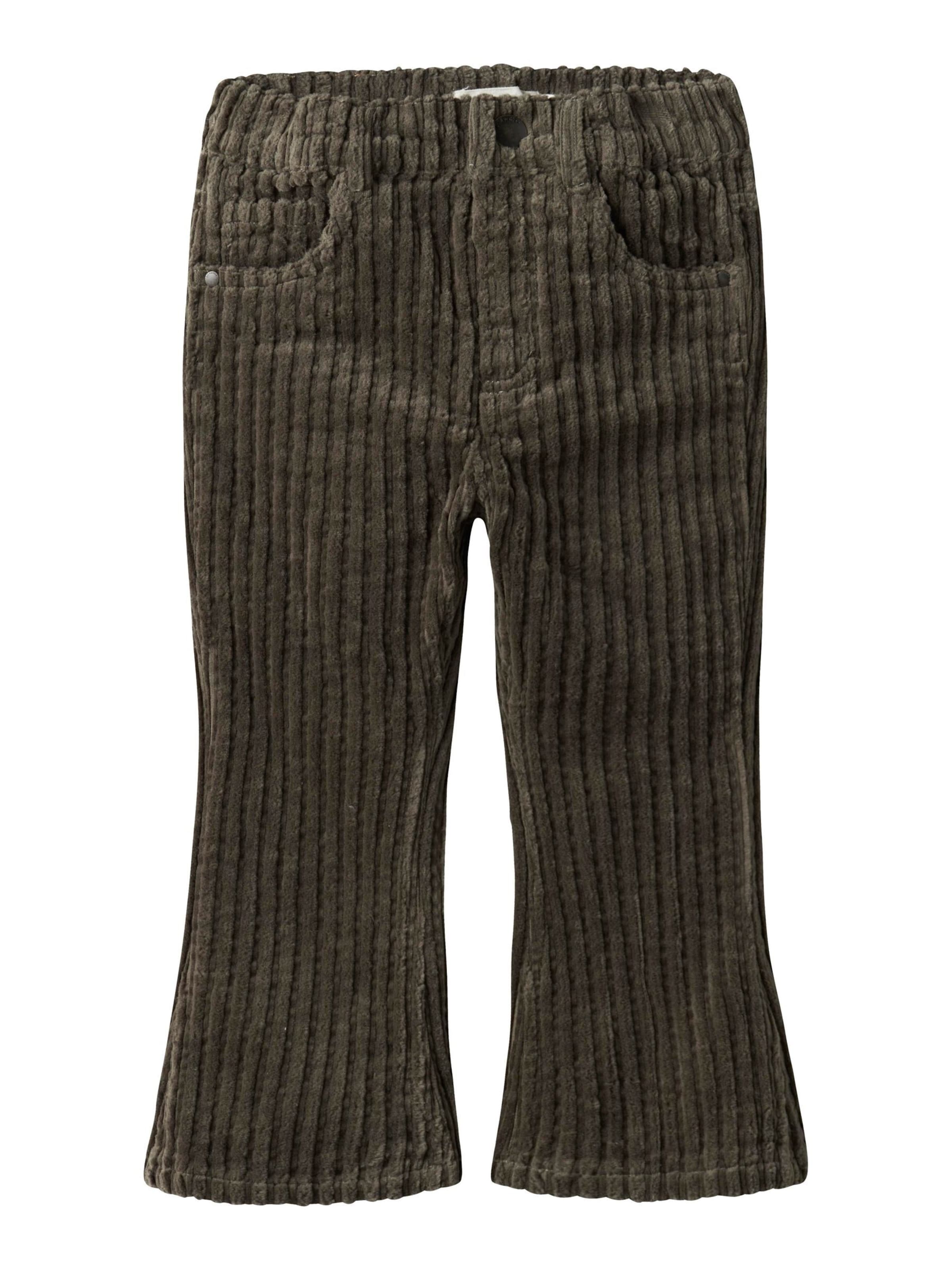 Lil'Atelier Flared Trousers in Green: front
