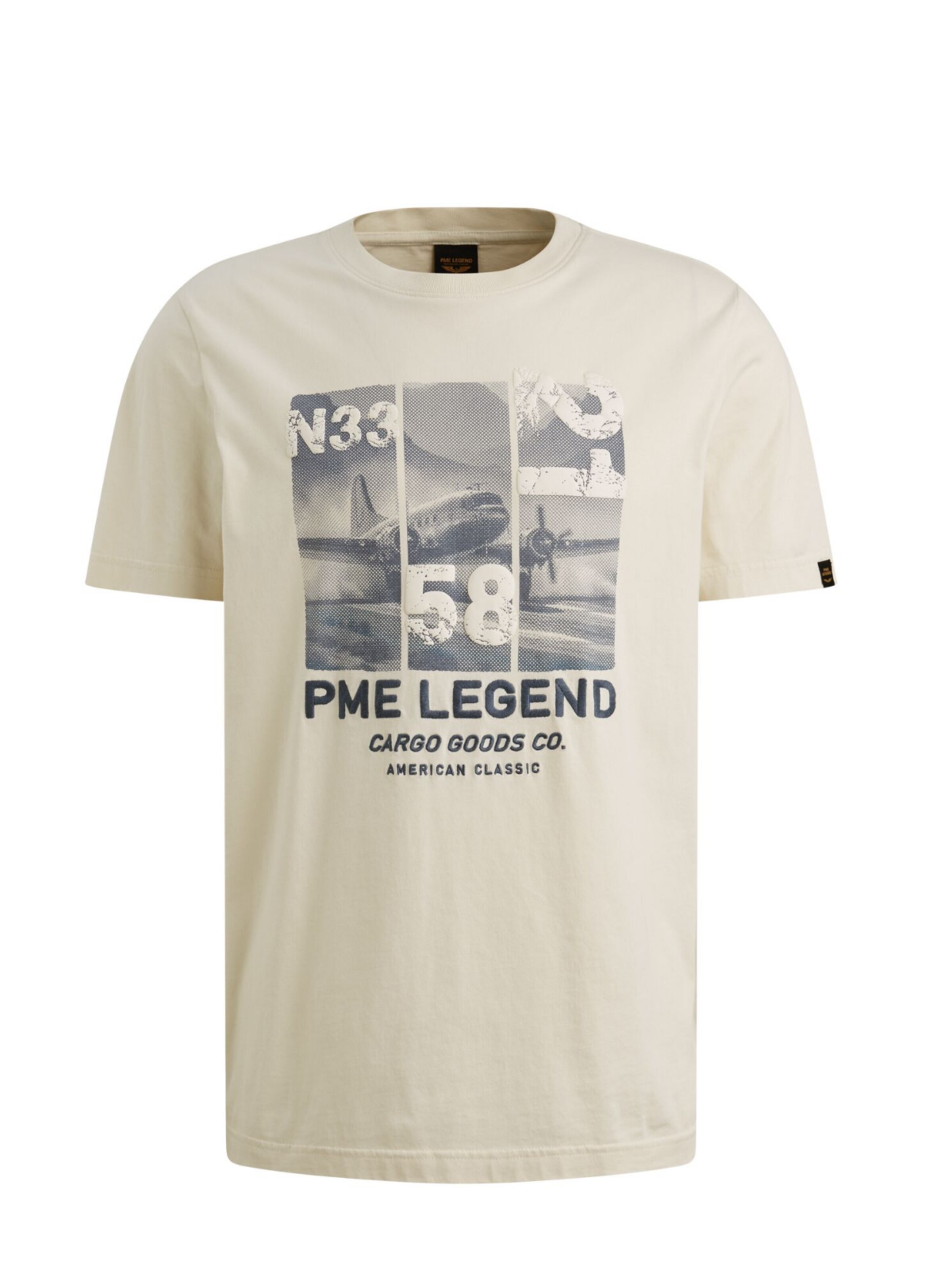 T-shirt 'PME Legend - Heren t-shirt' Pme-Legend en beige : devant