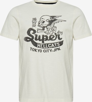 Superdry T-Shirt 'Blackout Rock' in Weiß: predná strana