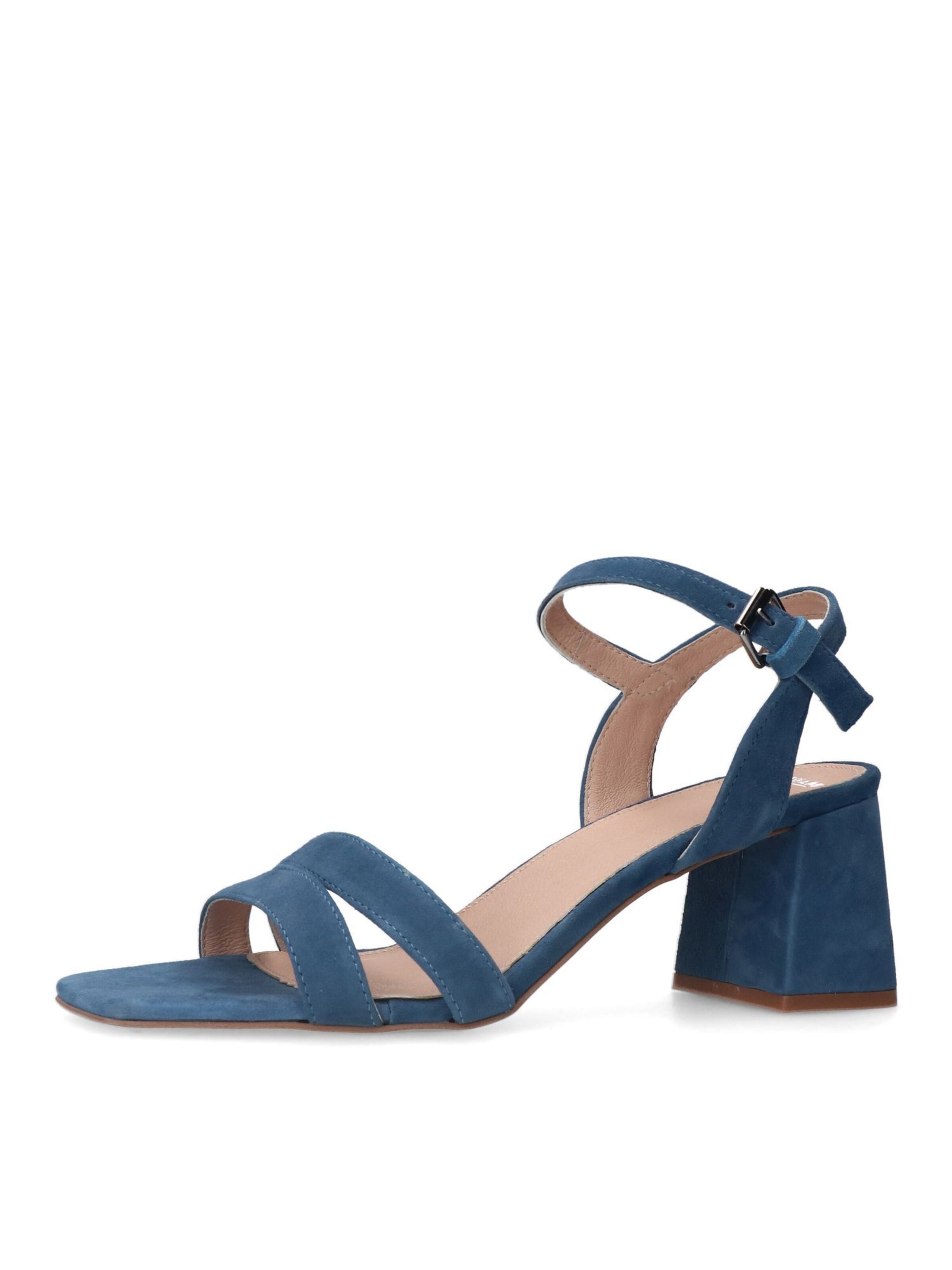 MANFIELD Riemensandale in Blau: Vorderseite