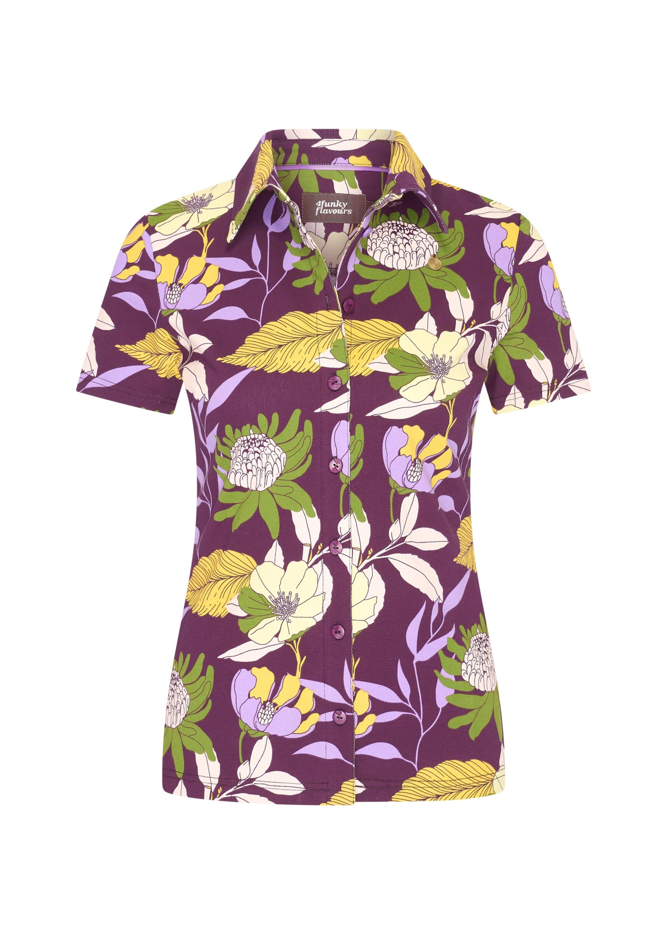 4funkyflavours Blouse 'Prix Choc' in Purple: front