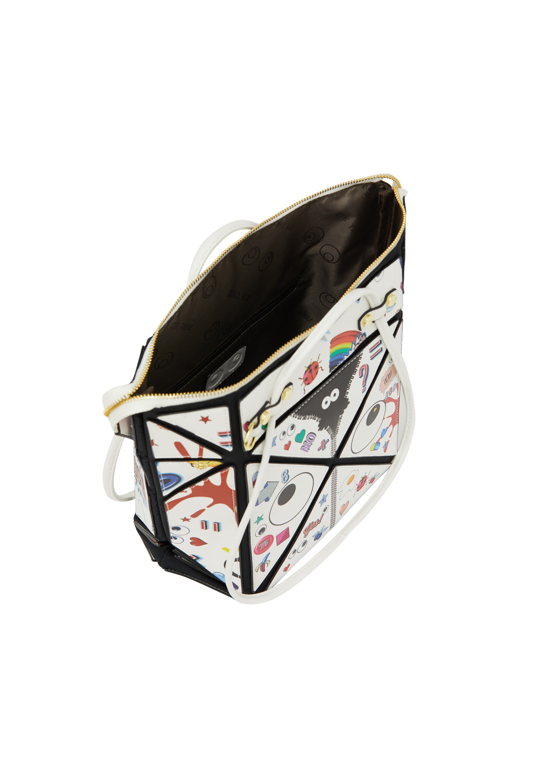 MYMO Taška přes rameno 'Pop Eyetheme' – bílá