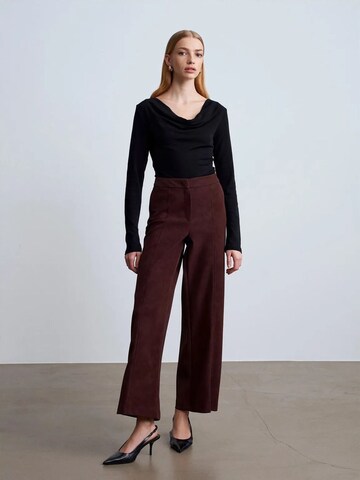 Wide Leg Pantalon Dilvin en marron