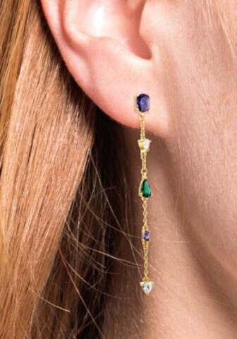 AMOR Earrings in Gold: front