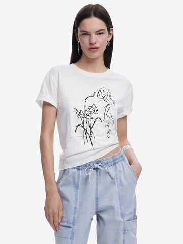 Maglietta di Desigual in bianco: frontale