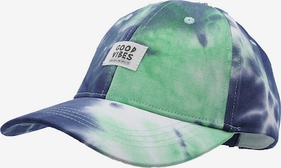 MAXIMO Cap 'Good Vibes' in blau / grün / schwarz / weiß, Produktansicht