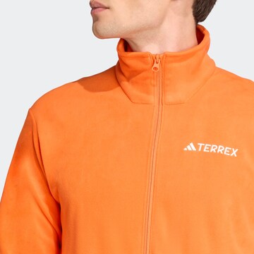 ADIDAS TERREX Athletic Fleece Jacket 'Multi Essentials' in Orange