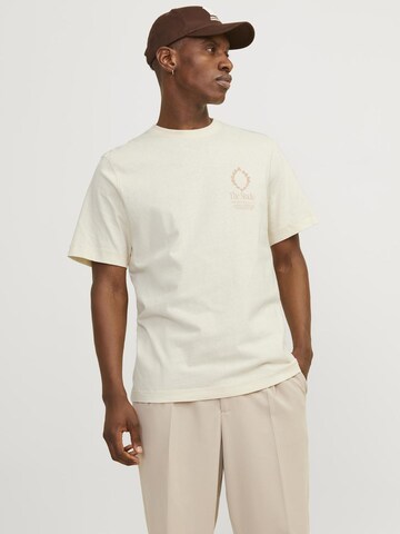 JACK & JONES Shirt 'JORNoto' in Beige: front
