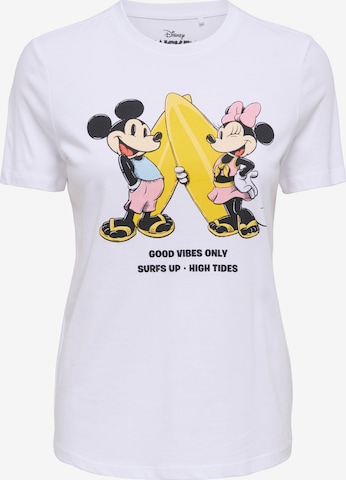 ONLY T-shirt 'ONLMICKEY MINNIE' i vit: framsida