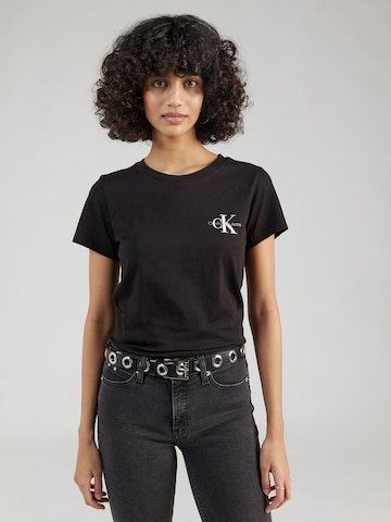 Tricou de la Calvin Klein Jeans pe roz: față