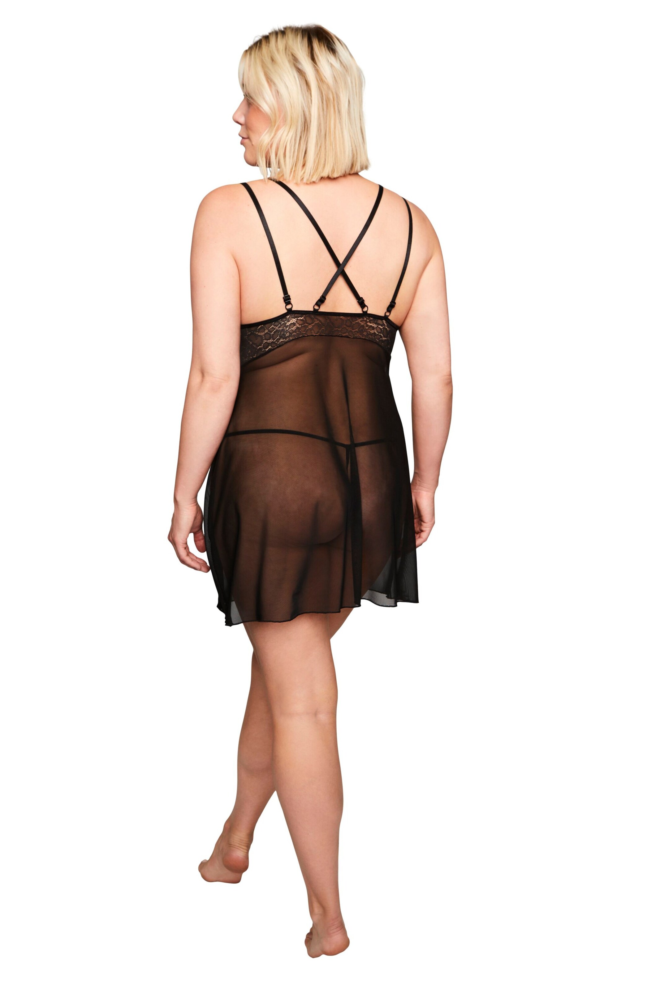 Ulla Popken Nachthemd in Zwart