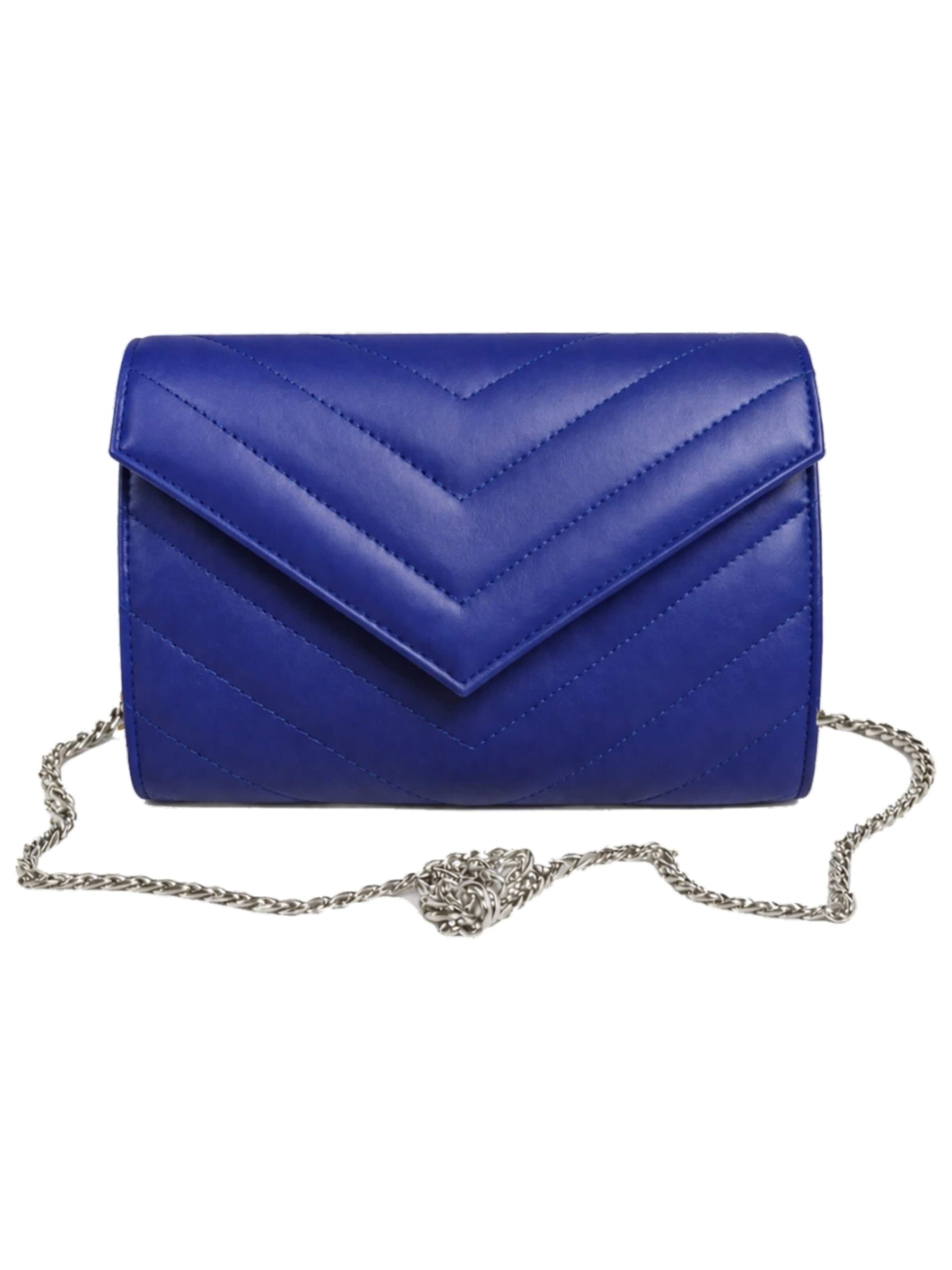Pochette 'Val Blue Silver Clutch' Sellenes en bleu : devant