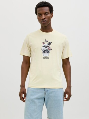 JACK & JONES Bluser & t-shirts 'JORSkull Coast' i beige: forside