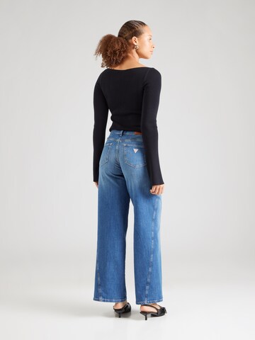 GUESS JEANS Široke hlačnice Kavbojke | modra barva