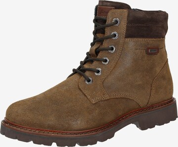 SIOUX Lace-Up Boots in Brown: front