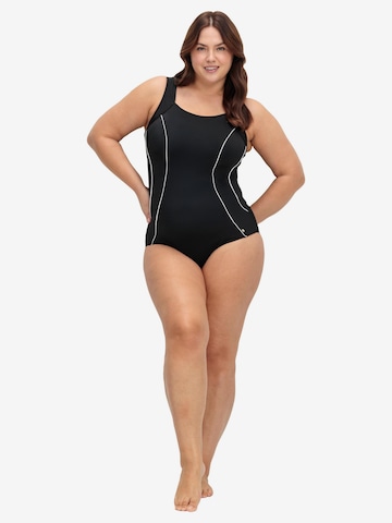 SHEEGOBustier Jednodijelni kupaći kostim - crna boja