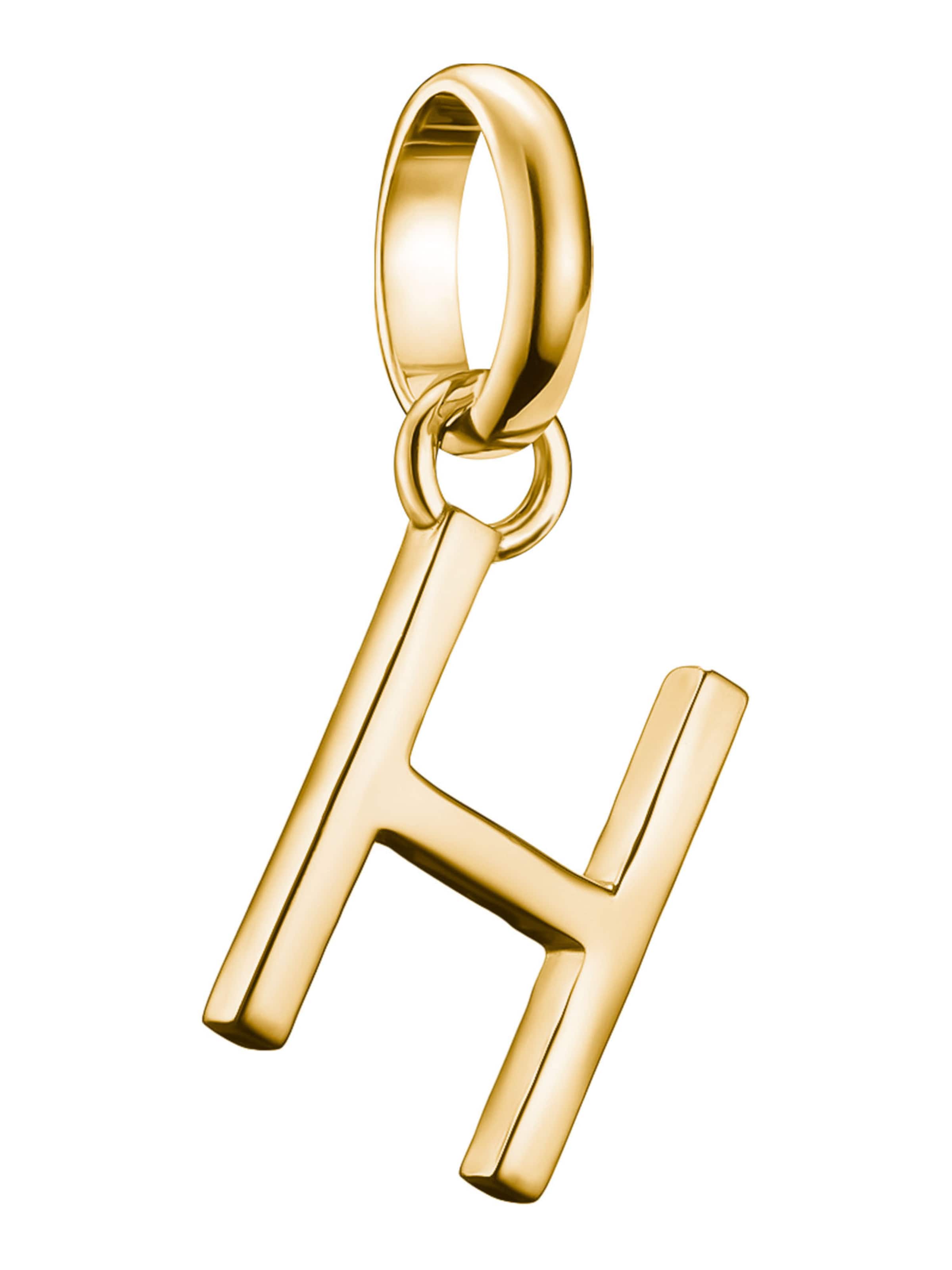 Thomas Sabo Anhänger 'Buchstabe H' in Gold: Vorderseite