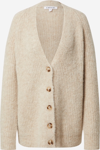 EDITED Knit Cardigan 'Eliandro' in Beige: front