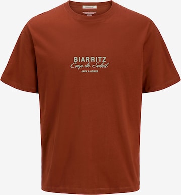T-Shirt 'JORCANGGU' Jack & Jones Plus en marron : devant