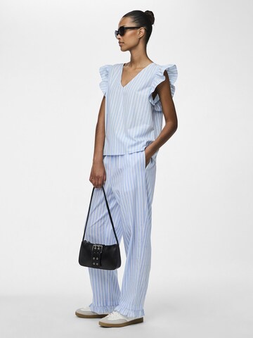 PIECES Wide leg Trousers 'PCLilia' in Blue