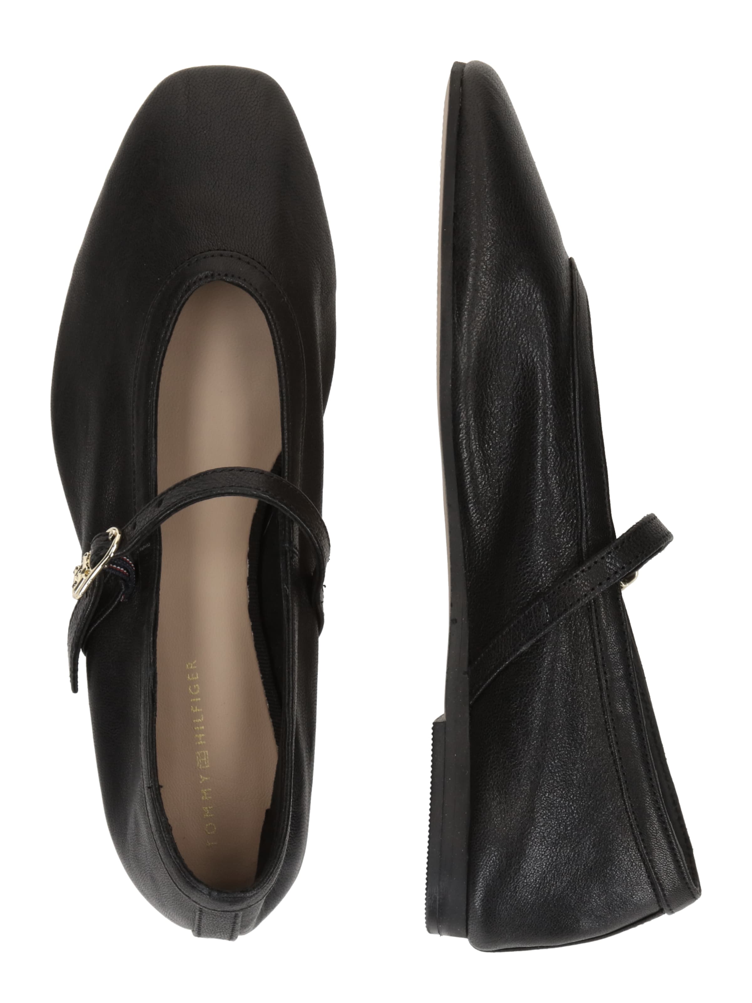 melns TOMMY HILFIGER Balerīnas ar siksniņu