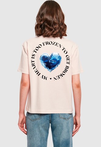 Miss Tee T-Shirt 'Too Frozen' in Pink: Vorderseite