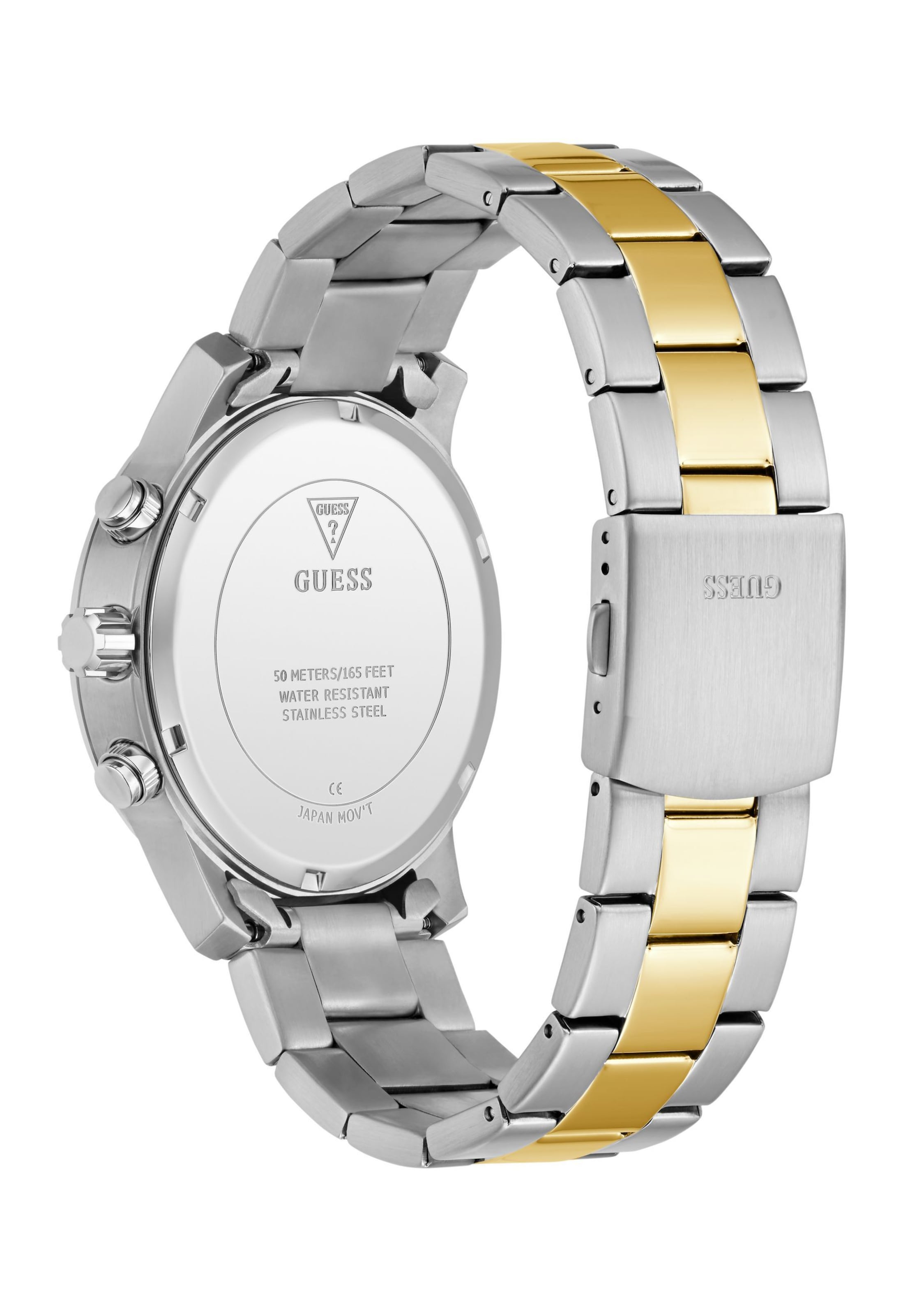 GUESS Analogt ur 'Parker' i sølv