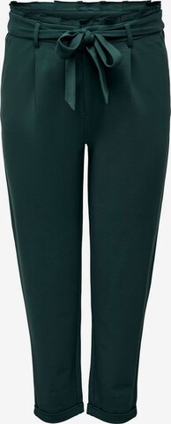 ONLY Carmakoma Regular Pleat-Front Pants in Green: front