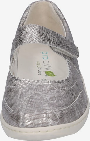 WALDLÄUFER Ballet Flats with Strap in Silver