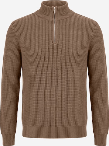 Pull-over 'Leart' DAN FOX APPAREL en beige : devant
