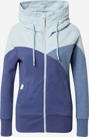 Ragwear - Sudadera con cremallera en azul: frente