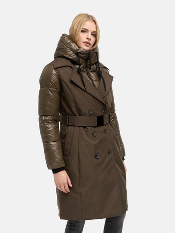 NAVAHOO Winter coat 'City-Glow 14' in Green: front