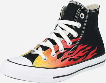 CONVERSE Rövid szárú sportcipők 'Chuck Taylor' - fekete: elől