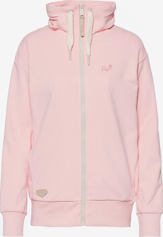 Ragwear Zip-Up Hoodie 'Shocky' in Pink: front