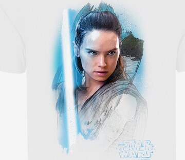 F4NT4STIC Shirt 'Star Wars The Last Jedi Rey Brushed' in Wit: voorkant