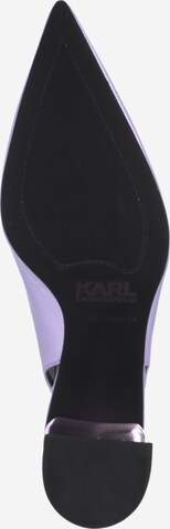 lillā Karl Lagerfeld Vaļējas augstpapēžu kurpes