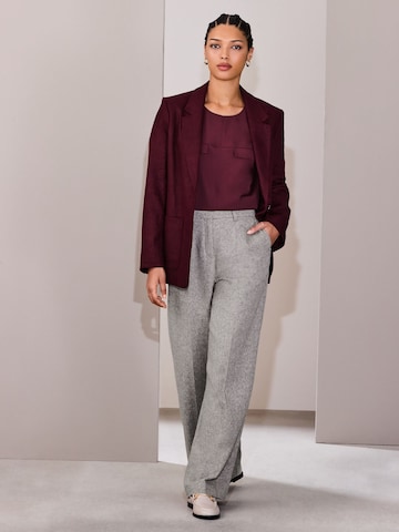 Next Wide Leg Bügelfaltenhose in Grau