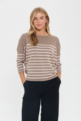 SAINT TROPEZ Sweater 'MilaSZ' in Beige: front