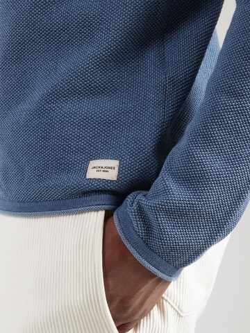 JACK & JONES Pulover 'JWHHILL' | modra barva