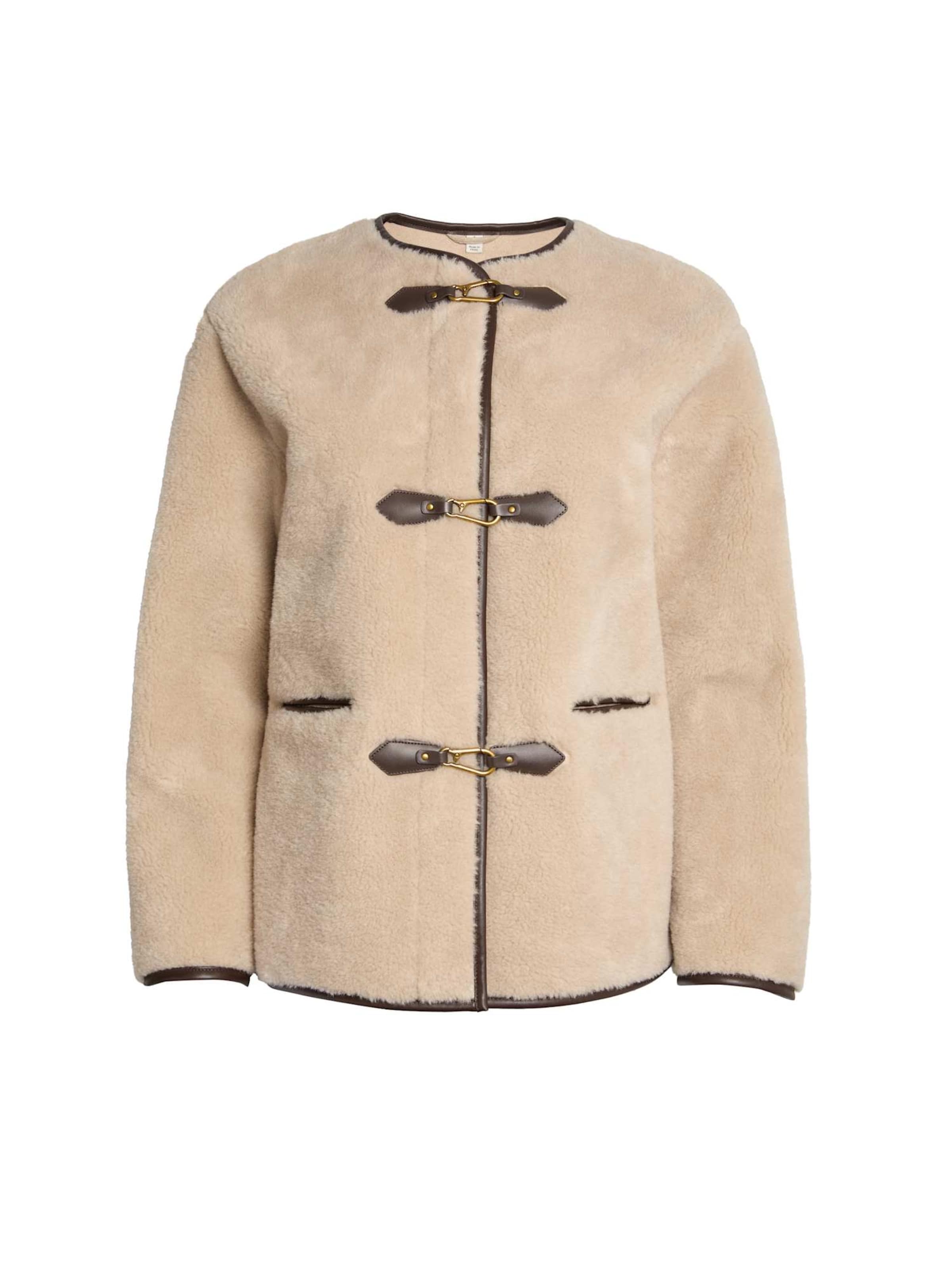 Marks & Spencer Tussenmantel in Beige: voorkant