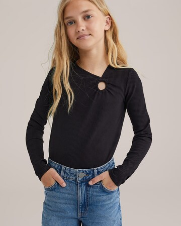 T-Shirt WE Fashion en noir : devant